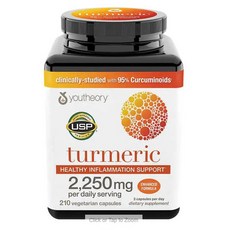 유씨어리 터메릭 강황 커큐민 2 250mg (210캡슐) youtheory Turmeric Extra Strength Formula 2 250 mg 210 Capsules, 210정, 1개