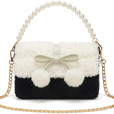 [영상제공] 샤샤벨 네트 공예 폼폼 가방 만들기 diy 재료 세트, 블랙, 1개