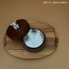 相思木小熊有蓋菸灰缸, 小熊相思木菸灰缸圓型小號）, 1個