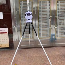 유엔에이트 셔틀콕발사기 배드민턴로봇 연습용 휴대용 자동머신 훈련용품 초보자 셀프트레이닝, 1개, 키 175cm 이하 확장볼포함