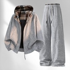 2026新款寬鬆透氣外套褲子兩件套 春季男女同款潮牌開衫衛衣衛褲