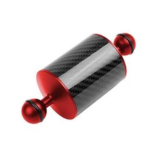 카본 파이버 수중 플로트 암 카메라 트레이용 1인치 듀얼 볼 부력 스쿠버 다이빙 사진 및 비디오 촬영용 라이트 스트로브빨간색 5인치, Red, 60mm 5 inches