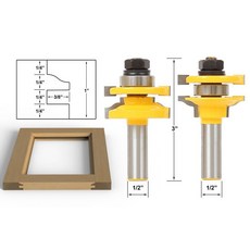 木工 櫥櫃門板刀 雙面門板刀, 1個, 大戶西榫合刀1/2柄