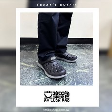 ARRIBA 艾樂跑 62557 男款洞洞鞋 輕量防水透氣 兩穿式涼拖鞋 黑灰 藍橘, 藍橘45
