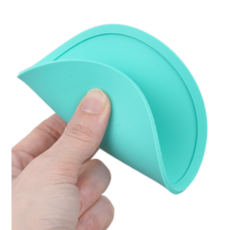 매끄러운 실리콘 다용도 동그란 머그 컵 받침 받침대, 민트, 1개