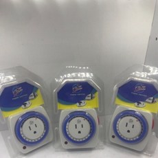 邦邦水族 （台灣出貨）高級24小時多段定時器 3孔插座, 1個