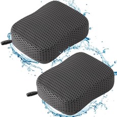 Suzile 2pcs 핫 욕조 부스터 시트 무게 스파 퀵 드라이 마이크로 닷 논 슬립 바텀 휴대용 쿠션 3D 에어 메시 커버 액세서리 포함 실내 실외용
