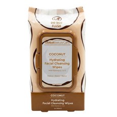 Global Beauty Care Cucumber 메이크업 리무버 물티슈 - 민감한 피부를 위한 부드러운 데일리 페이셜 클렌징 수분 공급 및 진정 방수 제거 여행 친화적 120, 60개입(1개)