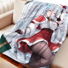 블루 아카이브 플란넬 담요 겨울 침구 야외 패턴 침대보 소파 침대 커버, C. 150X200CM