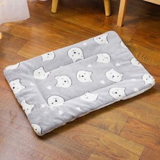 寵物保暖加厚墊子 89*68cm, 1個, 灰色小熊加厚墊子,49*32cm 建議8斤