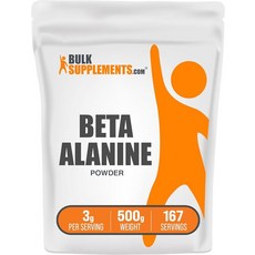 벌크 서플리먼츠 닷컴 BulkSupplements.com 베타 알라닌 파우더 - 무향 운동 전 보충제 비건 여성 및 남성용 근육 회복 201101, 1kg, 1개
