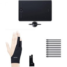 Wacom Intuos Pro 대용량 블루투스 그래픽 드로잉 태블릿 사용자 정의 가능한 ExpressKey 8192 압력 감지 프로 펜 2 포함 Mac OS 및 Windows와, Medium, Regular + Glove + Nibs, Regular + Glove + Nibs, 1개