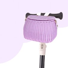 비블로아 자전거 킥보드 라탄 바구니 악세사리가방 바스켓, 퍼플, 1개