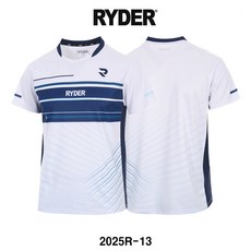 라이더 티셔츠 배드민턴 반팔 상의 남성 여성 게임웨어 화이트 블루 2025R-13