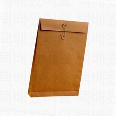 무지 크라프트 하도메 서류 단추 봉투 A4 세로 각대 아일렛 실잠금 행정, 세로황1P 2세트