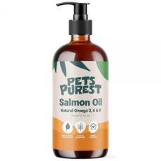 Pets Purest 개 고양이 말 흰 족제비 및 반려동물용 연어 오일 - 916.4ml32온스 100% 순수 프리미엄 식품 등급 천연 오메가 3 6 9 보충제 털 피, Pets Purest 개, 고양이, 말, 흰 족제비 및, 1개, 916.4ml