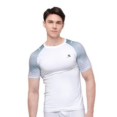 Gear X 新款 Sports Plus 男士短袖圓形 06-2（白色）