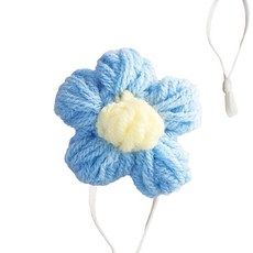 倉鼠背包造型服飾配件組 小寵外出可愛穿搭 鉤織造型包 寵物外拍道具, 1個, 藍花朵, 藍花朵