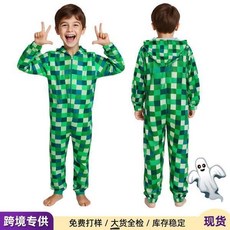 兒童萬聖節Minecraft鑽石鎧甲cosplay服裝，寶寶角色扮演表演服推薦