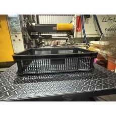 搬運箱 塑膠籃 水果籃 搬運籃, 黑色, 1個