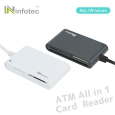 YoYo 3C infotec IC103 ATM 多合一 記憶卡 晶片讀卡機, 鐵灰, 1個