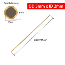 황동 튜브 직경 2/3/4/5/6/7/8/9/10/11/12/13/14/15mm 길이 300mm 0.5mm 원형 파이프 튜브 황동 막대 모델 제작 절단 도구, 3mm