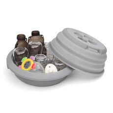 하카카 다목적 실리콘 전자레인지 병 살균기 & 스티머 u2013 재사용 가능한 접이식 살균기