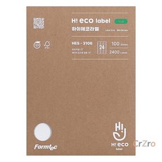 폼텍 하이에코 라벨지 HE 3106 24칸 주소용 100매 1개입 주소 택배 S