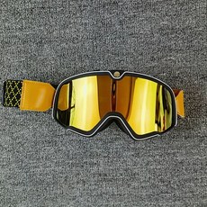 바이크 고글 오토바이 스포츠 스쿠터 오픈페이스 헬멧 호환 검정테 화이트엣지 변색 실버, 화이트 레드 옐로우 스펙클 투명 포함