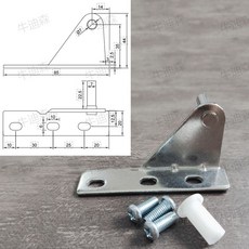 업소용 냉장고 경첩 힌지 부속 꺽쇠 도어 부품 연결 회전축, 06. 우하단(아연도금철) 7mm