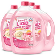 실내건조 섬유유연제 시그니처로즈 향좋은 대용량 유연제, 4개, 2.5L