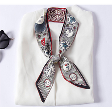 유니크 여자 스카프 실크스카프 선물 솔라 쁘띠 프린 양면