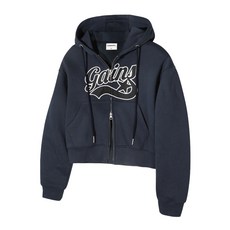 (MD PICK) 게인스보로 GAINSBORO 크롭 아플리케 스타로고 후드집업_네이비 24035NV 84183