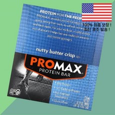 누고 뉴트리션 프로맥스 프로틴 단백 바 너티 버터 크리스프 12바 각 2.64온스 75g NuGo Nutrition Promax Protein Bar Nutty Butter C, 누고 뉴트리션 프로맥스 프로틴 단백질 바 너티 버터 크