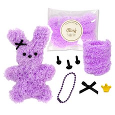 로앤제이 모루인형 만들기 DIY키트 모루 재료 부자재 키링 만들기 세트 악세사리 철사인형 털철사 동물철사, 끼순이, 1개