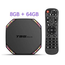 TV 셋톱 박스 스마트 수신기 OTT T95 플러스 안드로이드 11 8GB RAM 64GB Rockchip RK3566 지원 4K 와이파이 1000M 4GB 32GB 미디어 플, 8G 64G, 1개