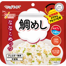 SATAKE 鯛めし 70g 阿爾法米飯，可長期保存，附湯匙，兩種吃法, 1個裝