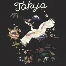 도쿄 학 전사지 의류 티셔츠 에코백 열접착식 필름 패치, 1개, 1 Color