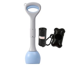 精選優品 撿便器 拾便器 折疊拾便器 拾便袋 剷屎神器 便攜折疊狗狗拾便器外出遛狗不臟手撿便器狗屎夾子家用剷屎, 48CM天空藍（套餐一）, 1個