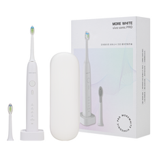 모어화이트 최신형 초미세 무선 음파 진동 초음파 전동칫솔 세트, 1세트, 화이트, 비바소닉 프로