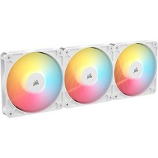 CORSAIR 커세어 RS120-R ARGB 120mm PWM 리버스 팬 - 로터 +5V 연결 RGB LED 8개 높은 정압 데이지 체인 마그네틱 돔 베어링 제로 R, CORSAIR RS120-R ARGB 120mm PWM