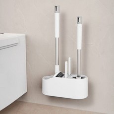 벽걸이 변기솔 욕실 청소 세트 무타공 디자인 79000EA 1EA, 화이트