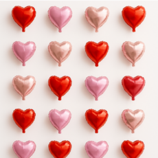 미니하트 생일 파티 호일풍선 세트 데코용 파티풍선, 1개, 레드 세트