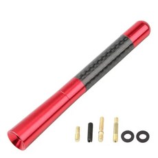 자동차 숏 라디오 안테나 카본 파이버 블랙 루프 메탈 수신, 2. Red 12cm