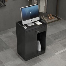 소형 프론트 계산대 옷가게 인포데스크 리셉션 카운터, 블랙월넛