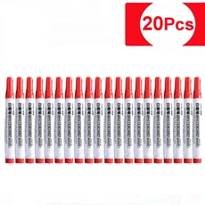 새로운 50-5pcs 지울 수있는 화이트 보드 마커 펜 교육 분필 도구 사무실 미술 용 칠판 블랙/레드/블루, 08 Red-20pcs
