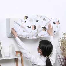 모든팜벽걸이 에어컨커버 듀얼 스판 에어컨 덮개, 1-에어컨커버-도형