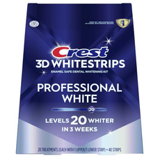 Crest 3D Whitestrips Professional Bright Levels 12 치아 미백 키트 20트리트먼트 40ct, 20개, 17g