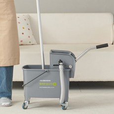 사무실 매장 물청소 튼튼한 대걸레 (소) 짤순이 핸드짤순이 탈수버킷, 1개