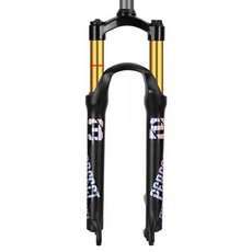 자전거 에어샥 알루미늄 산악 MTB 에어포크 프론트 전기 도금 32 표준 26인치, 1개, 블랙 워리어 32 표준 24인치